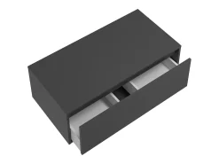Móvel suspenso para lavatório cinza antracite C94 x A32 cm, TEANA