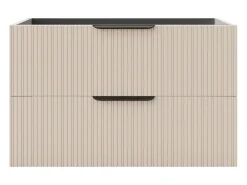Móvel suspenso para lavatório estriado - Cor bege - 80 cm - DALIKO