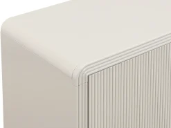 Móvel TV com 4 portas em MDF - Bege e dourado - MIRENALO