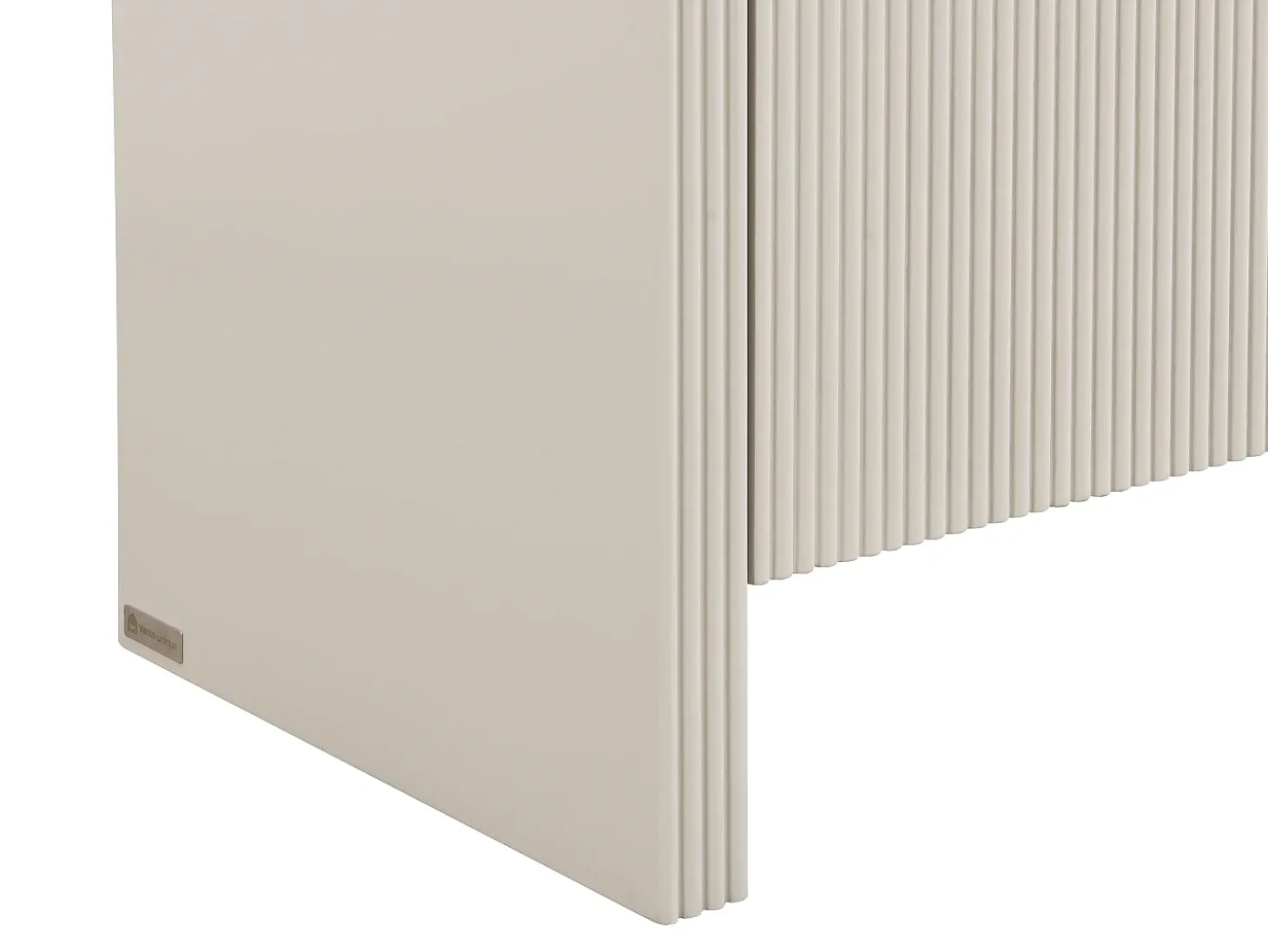 Móvel TV com 4 portas em MDF - Bege e dourado - MIRENALO