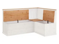 Nachos | Banco com 2 gavetas em pinho lacado branco