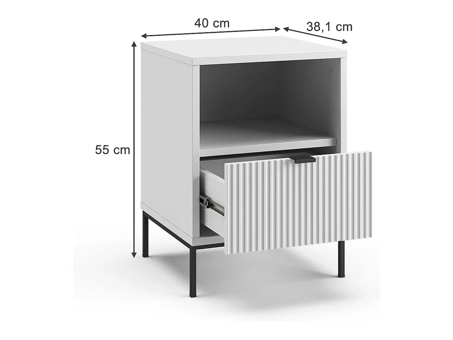 Nachttisch branco 40x38.1x55 eliza