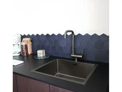 New Oslo misturador para lava-loiça rebatível cinza gun metal Essebagno