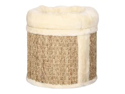 Ninho para gatos c/ almofadão luxuoso 33 cm ervas marinhas