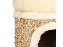 Ninho para gatos c/ almofadão luxuoso 33 cm ervas marinhas