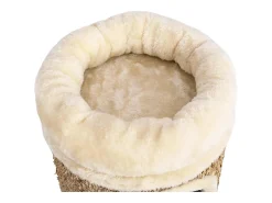 Ninho para gatos c/ almofadão luxuoso 33 cm ervas marinhas