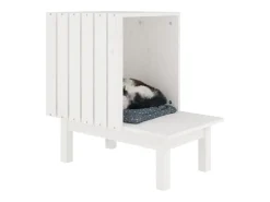 Ninho para gatos 60x36x60 cm pinho maciço branco