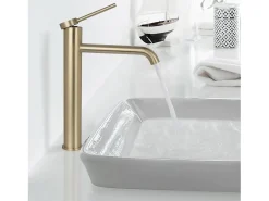 Orbit Misturadora De Lavatório Rea Js-B311-1Bg Clif High Brush Gold