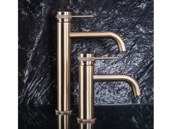 Orbit Misturadora De Lavatório Rea Lungo Grip High Brush Gold
