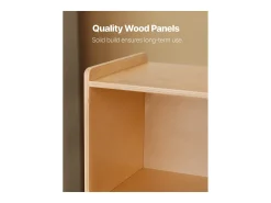 Organizador de Brinquedos SucceBuy, 114cm, Estante para Crianças com 2 Níveis, Móvel de Armazenamento com 5 Compartimentos, Mobiliário para Berçário para Quarto