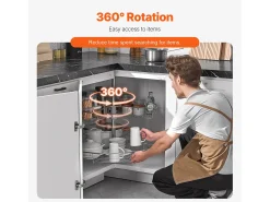 Organizador de Cantor SucceBuy em Forma de L, 71 cm, Transforme o Espaço de Arrumação da Cozinha