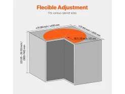 Organizador de Cantor SucceBuy em Forma de L, 71 cm, Transforme o Espaço de Arrumação da Cozinha