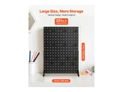 Organizador de Painel Perfurado SucceBuy, 44 x 33,5 cm, com 15 Ganchos, Capacidade de Carga 5 kg, Painel Perfurado Organizador de Armazenamento de Aço Laminado