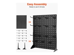 Organizador de Painel Perfurado SucceBuy, 44 x 33,5 cm, com 15 Ganchos, Capacidade de Carga 5 kg, Painel Perfurado Organizador de Armazenamento de Aço Laminado