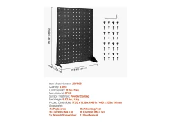 Organizador de Painel Perfurado SucceBuy, 44 x 33,5 cm, Conjunto de 4, Capacidade de Carga 5 kg, Painel Perfurado Organizador de Armazenamento de Aço Laminado