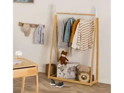 Organizador de roupas Tipi infantil Burro Melamina 79x126 cm Robe/Branco