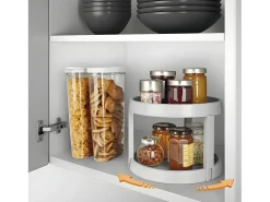 Organizador Rotativo 2 Níveis GIRO 2 Metaltex Plástico Cinzento Ø28 x 21 cm