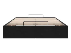 Ottoman Bed Frame Sem Colchão Preto 120x190 cm Veludo