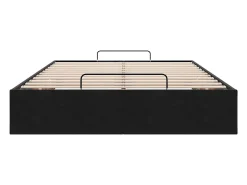 Ottoman Bed Frame Sem Colchão Preto 120x190 cm Veludo