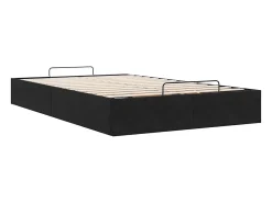 Ottoman Bed Frame Sem Colchão Preto 120x190 cm Veludo