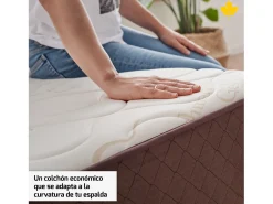 Pack Colchão e Almofada Viscoelástica e Cama de cama Descansin | 70x190 | 22 cm de altura com 7 zonas de descanso | Efeito nuvem | Silencioso