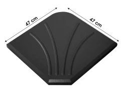 Pack guarda-sol lateral cinza claro + base de concreto – Elegância, sombra XXL e estabilidade garantida