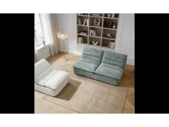 Pack Nuvia Living 3 lugares - sálvia e branco