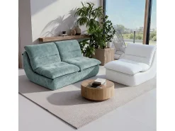 Pack Nuvia Living 3 lugares - sálvia e branco