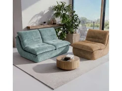 Pack Nuvia Living 3 lugares - sálvia e areia