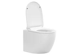 Pack sanita suspensa branco fosco estrutura de suporte e placa de descarga JAVOINE
