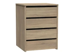 Pacote de 2 gavetas e guarda-roupas de carvalho cambriano 46x64x45 cm