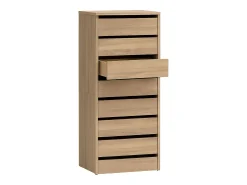 Pacote de 2 gavetas e guarda-roupas de carvalho cambriano 46x64x45 cm