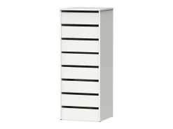 Pacote de 2 gavetas internas para guarda-roupa branco brilhante 46x64x45 cm