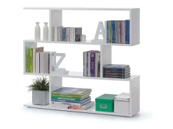 Pacote de 2 prateleiras Athena em branco brilhante