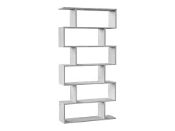 Pacote de mesa extensível Plutón e estante moderna de cimento/branco
