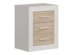 Pacote de quarto Sara Nordic Sonoma Oak Kashmir Cabeceira 2 mesas de cabeceira
