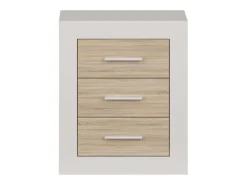 Pacote de quarto Sara Nordic Sonoma Oak Kashmir Cabeceira 2 mesas de cabeceira