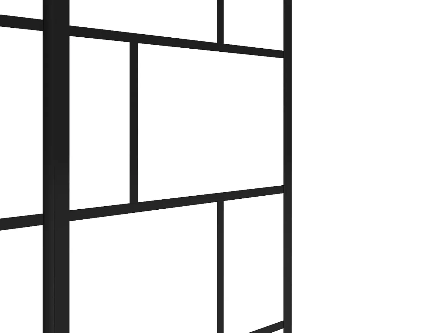 Painel de banheira com painel giratório - Preto mate - Estilo industrial - 120 x 140 cm - OBELINI