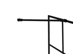 Painel de banheira com painel giratório - Preto mate - Estilo industrial - 120 x 140 cm - OBELINI
