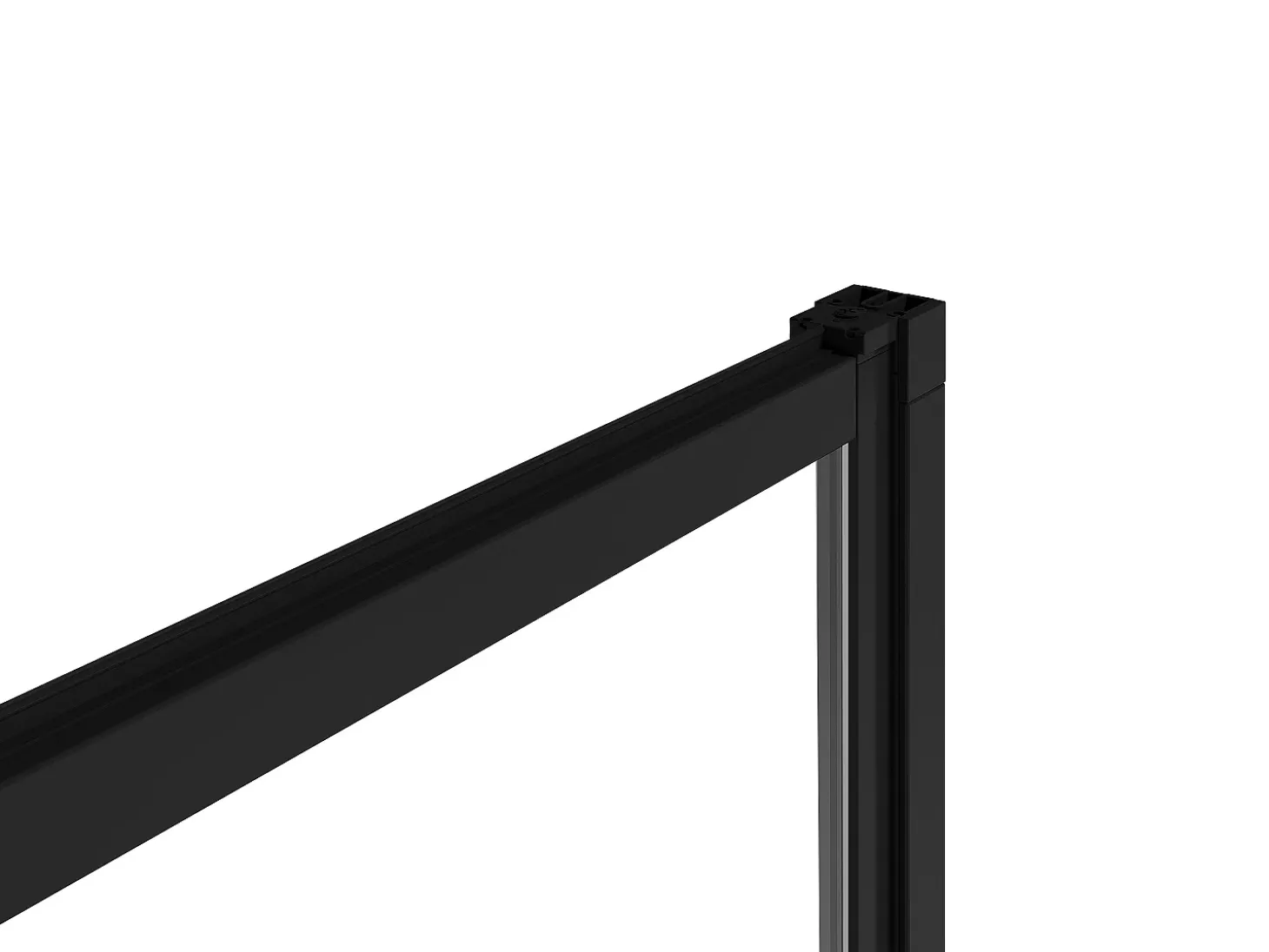Painel de banheira de correr em metal preto mate estilo industrial 120x140 cm WAIMEA