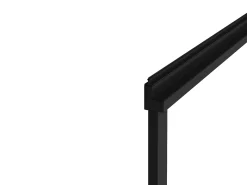 Painel de banheira de correr em metal preto mate estilo industrial 120x140 cm WAIMEA