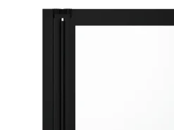 Painel de banheira dobrável em metal preto mate estilo atelier, 120 x 140 cm, DISTRICT