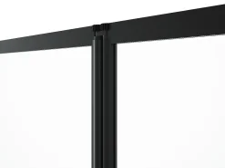 Painel de banheira dobrável em metal preto mate estilo atelier, 120 x 140 cm, DISTRICT