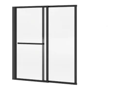 Painel de banheira giratório e elevável com toalheiro, preto fosco, 120x140 cm - VESLIRA