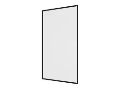 Painel de banheira preto mate 80 x 140 x 1,92 cm vidro e metal -BRADENTON