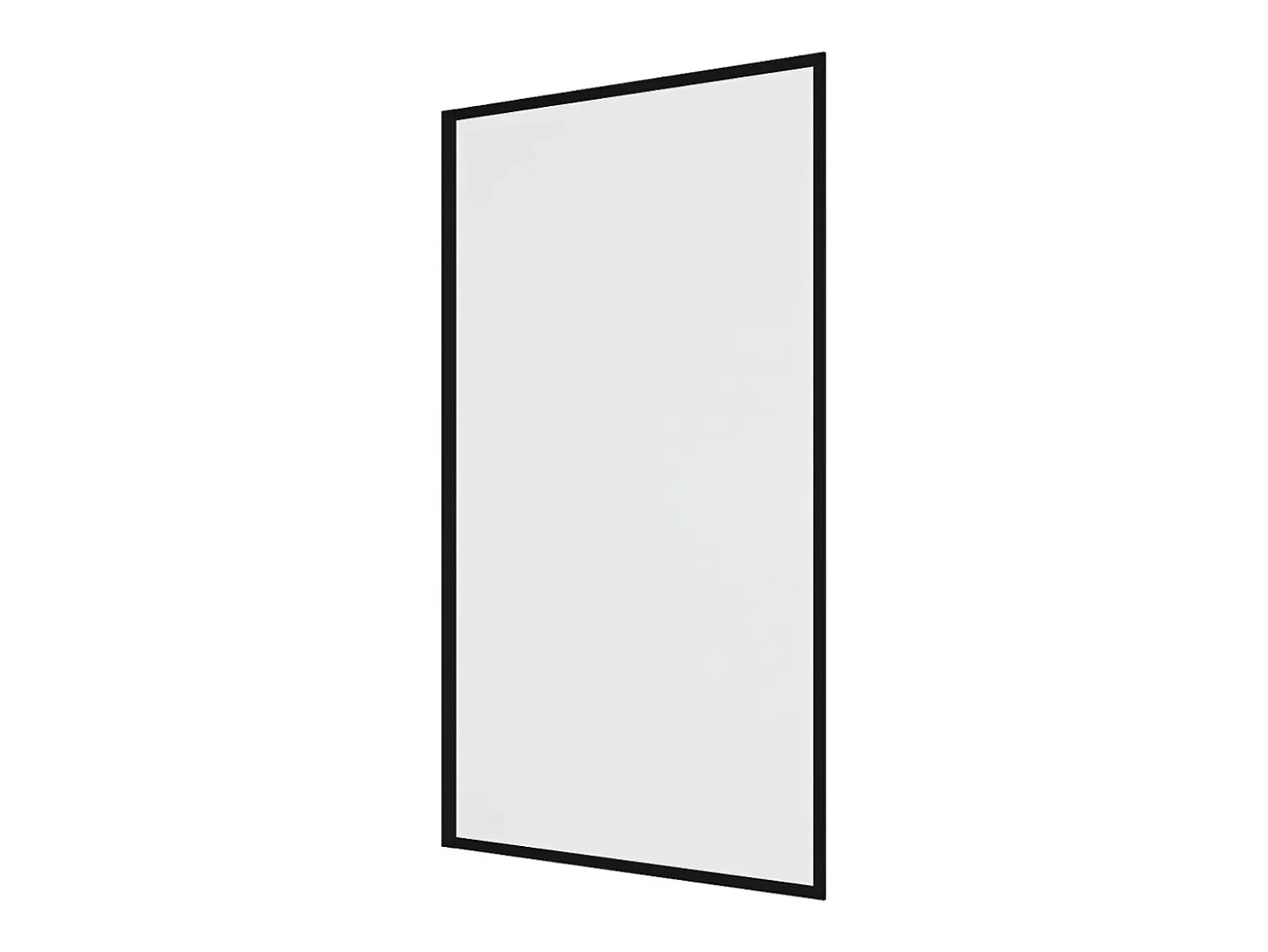 Painel de banheira preto mate 80 x 140 x 1,92 cm vidro e metal -BRADENTON