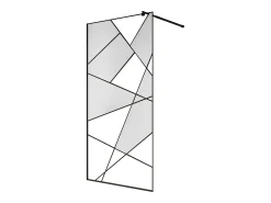 Painel de chuveiro estilo italiano serigrafado - Preto fosco - 100 x 200 cm - TRISEO