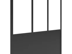 Painel de duche à italiana preto mate estilo atelier 140 x 200 cm URBANIK