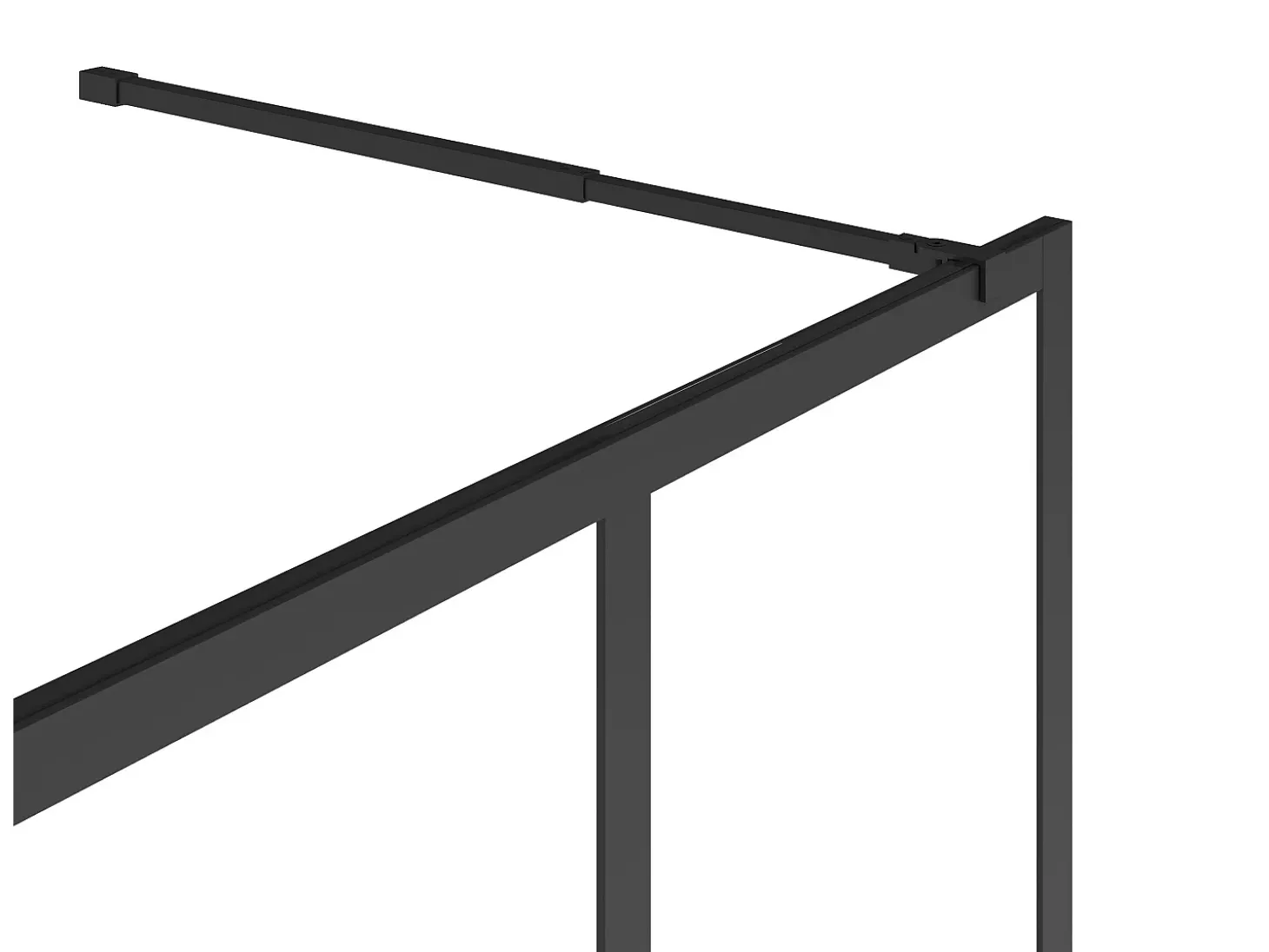Painel de duche à italiana preto mate estilo atelier 120 x 200 cm URBANIK