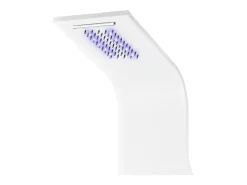 Painel de duche com chuveiro e torneira alumínio 130 cm branco 02_0003430